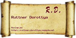 Ruttner Dorottya névjegykártya